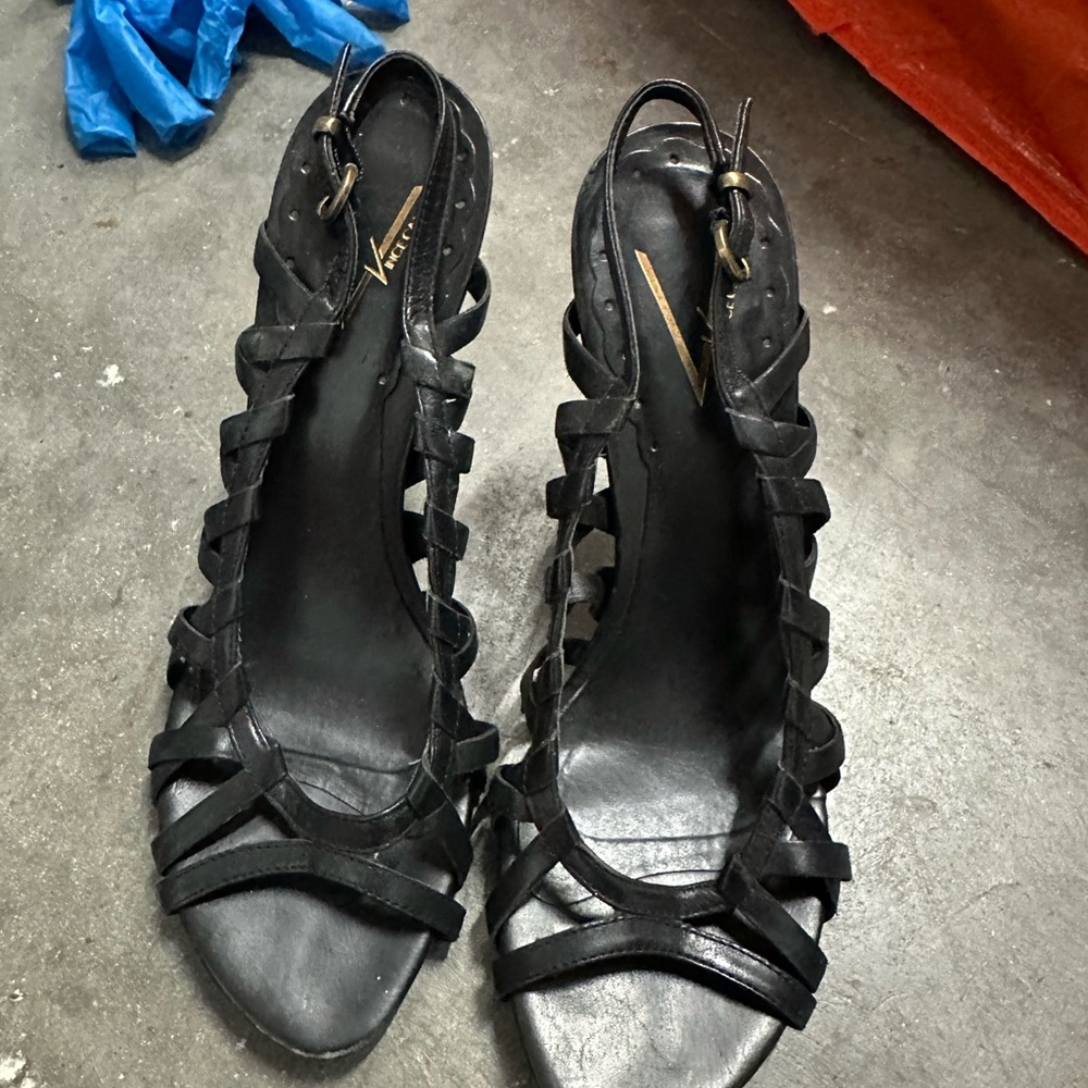Vince Camuto Black Strappy Heels